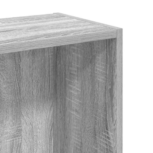 Bücherregal Grau Sonoma 80x24x76cm Holzwerkstoff