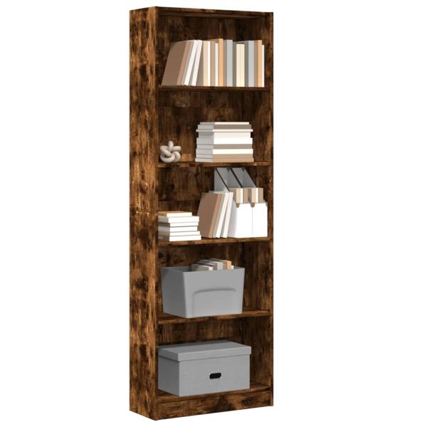 ARDEBO.de - Bücherregal Räuchereiche 60x24x176 cm Holzwerkstoff
