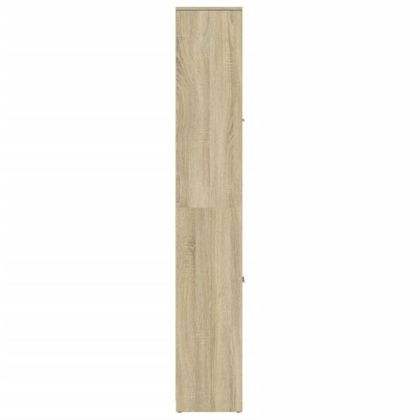 Badezimmerschrank Sonoma-Eiche 30x30x183,5 cm Holzwerkstoff