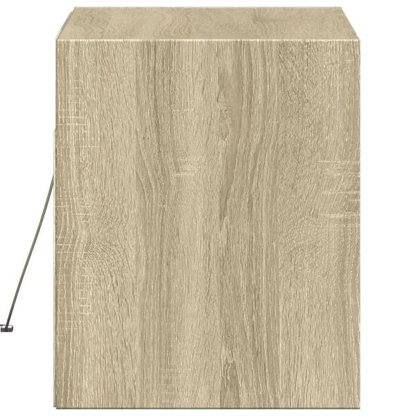 TV-Wandschrank mit LED-Beleuchtung Sonoma-Eiche 80x31x38 cm