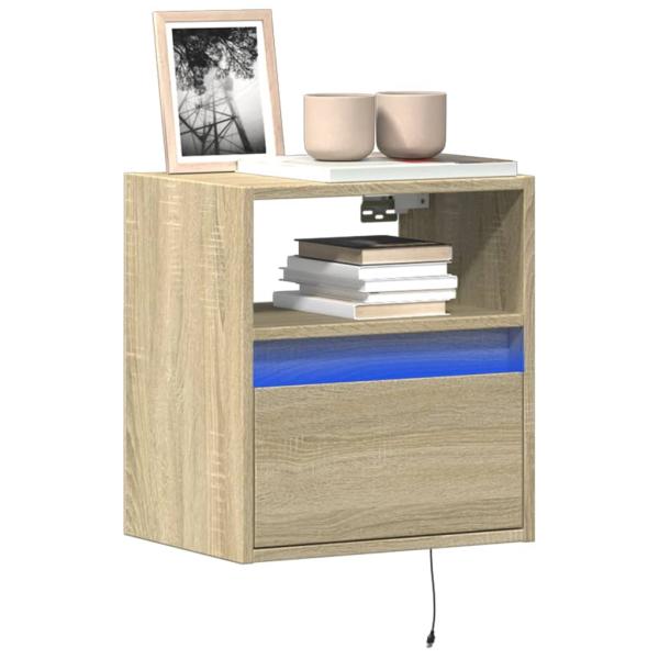 ARDEBO.de - TV-Wandschrank mit LED-Beleuchtung Sonoma 41x31x45 cm