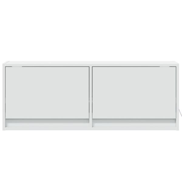 TV-Wandschrank mit LED-Beleuchtung Weiß 100x31x35 cm