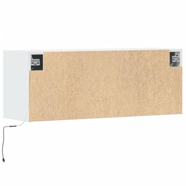 TV-Wandschrank mit LED-Beleuchtung Weiß 100x31x35 cm