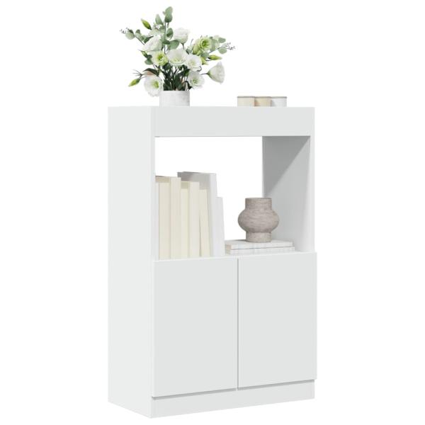 ARDEBO.de - Highboard Weiß 63x33x100 cm Holzwerkstoff