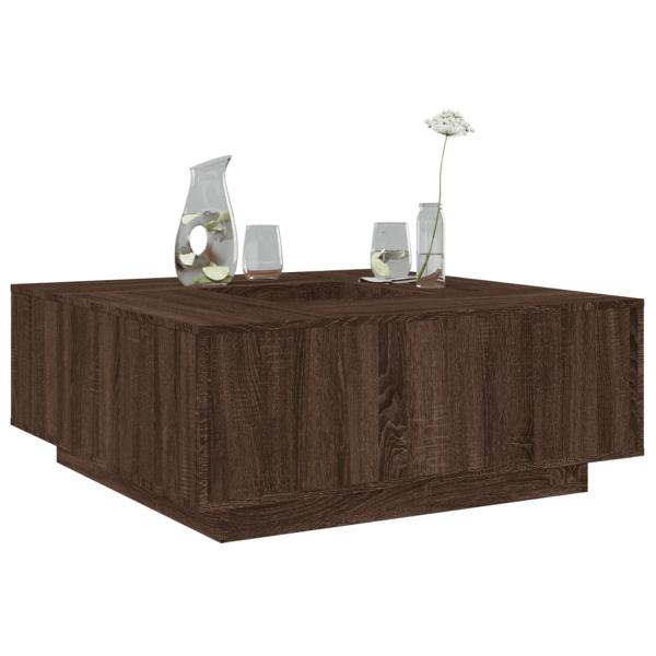 ARDEBO.de - Couchtisch Braun Eichen-Optik 100x100x40 cm Holzwerkstoff