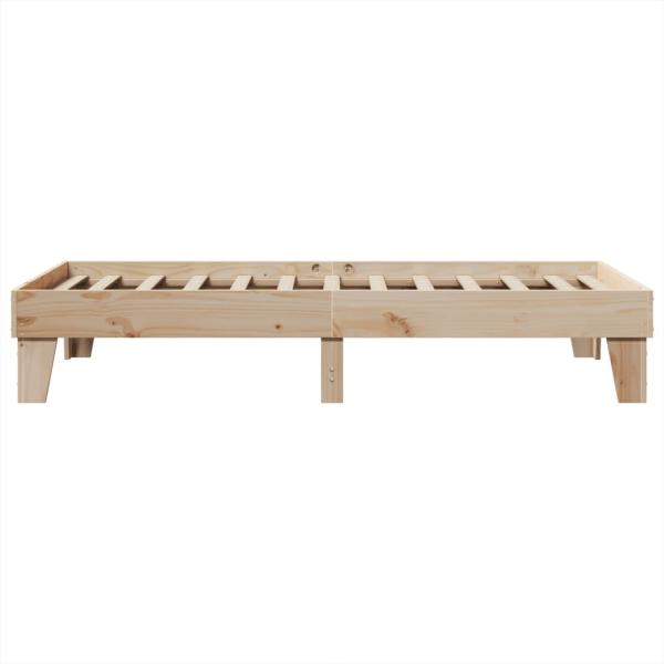 Massivholzbett ohne Matratze 75x190 cm Kiefernholz