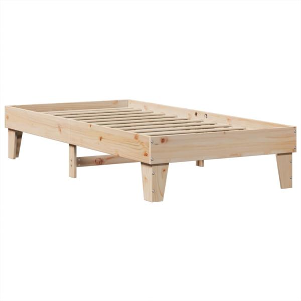 Massivholzbett ohne Matratze 75x190 cm Kiefernholz
