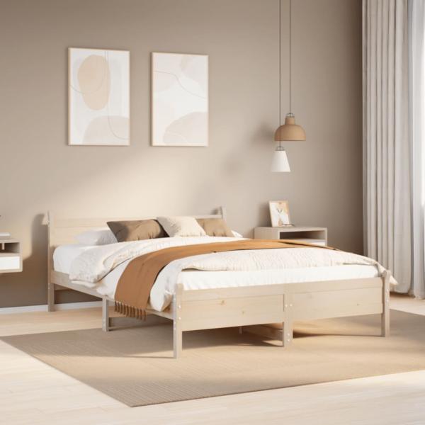 ARDEBO.de - Massivholzbett ohne Matratze 120x190 cm Kiefernholz