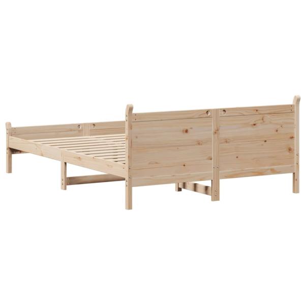 Massivholzbett ohne Matratze 120x190 cm Kiefernholz
