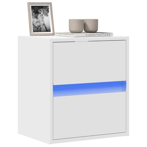 ARDEBO.de - TV-Wandschrank mit LED-Beleuchtung Weiß 41x31x45 cm
