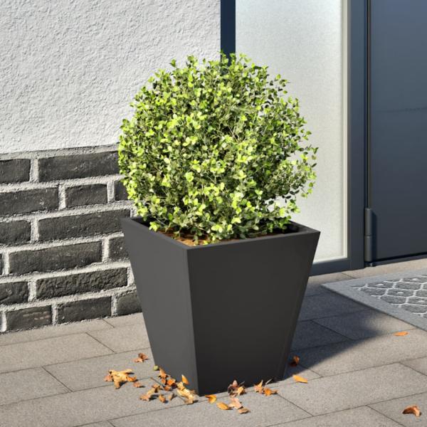 ARDEBO.de - Pflanzkübel Schwarz 30x30x30 Stahl