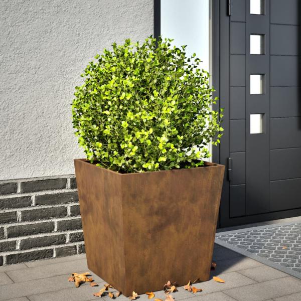 ARDEBO.de - Pflanzkübel 50x50x50 cm Cortenstahl