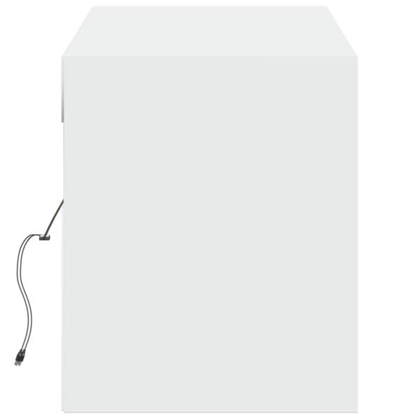 TV-Wandschrank mit LED-Beleuchtung Weiß 140x31x38 cm