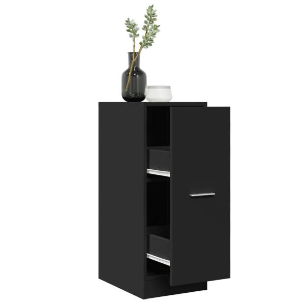 ARDEBO.de - Apothekerschrank Schwarz 30x41x77,5 cm Holzwerkstoff