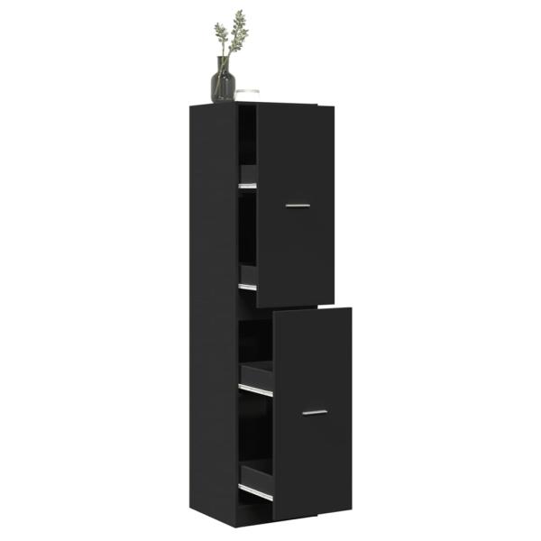 ARDEBO.de - Apothekerschrank Schwarz 40x41x174,5 cm Holzwerkstoff