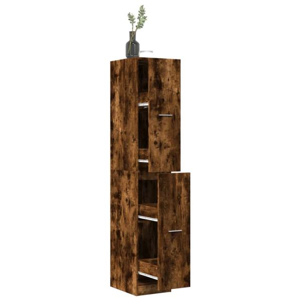 ARDEBO.de - Apothekerschrank Räuchereiche 30x41x174,5 cm Holzwerkstoff