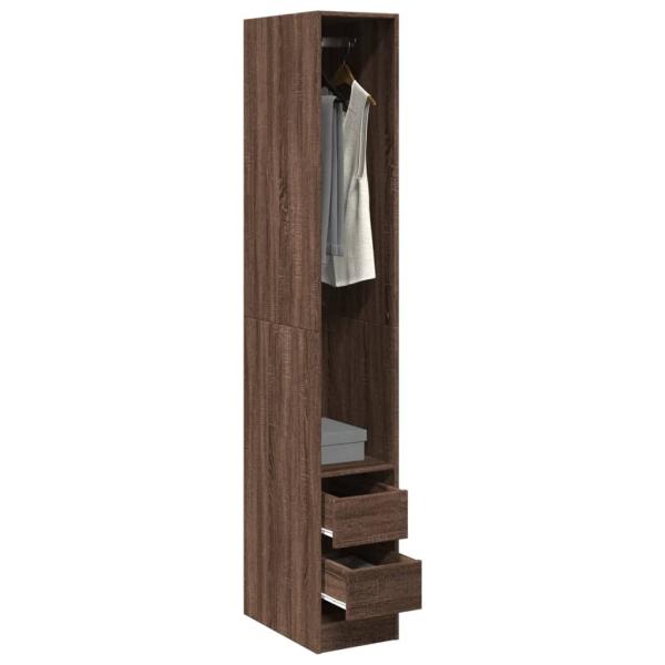 ARDEBO.de - Kleiderschrank Braun Eichen-Optik 30x50x200 cm Holzwerkstoff