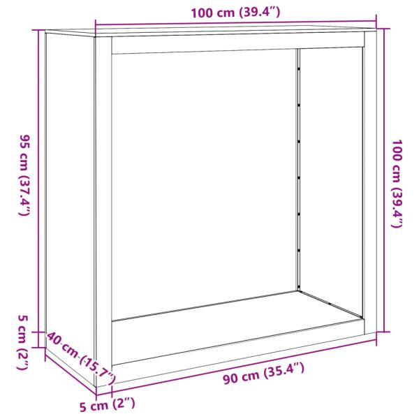 Brennholzregal Anthrazit 100x40x100 cm Stahl