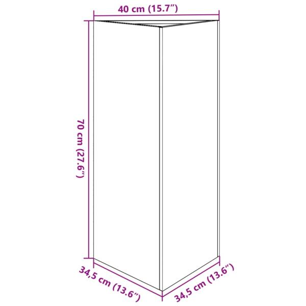 Pflanzkübel 2 Stk. Weiß Dreieckig 40x34,5x70 cm Stahl