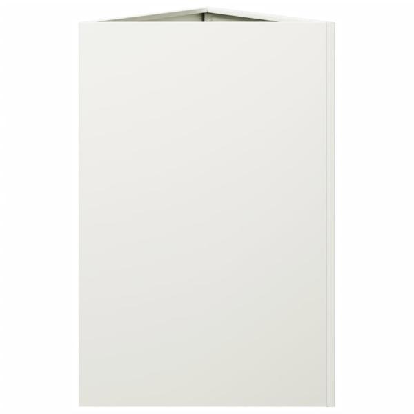 Pflanzkübel 2 Stk. Weiß Dreieckig 50x43x75 cm Stahl