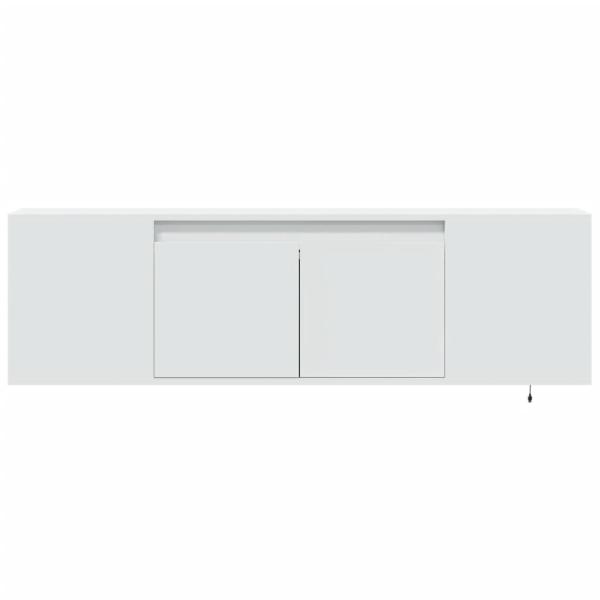 TV-Wandschrank mit LED-Beleuchtung Weiß 135x31x39,5 cm
