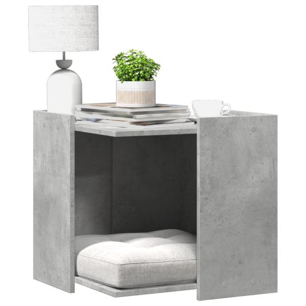 ARDEBO.de - Katzenklo Betongrau 53x53x51 cm Holzwerkstoff