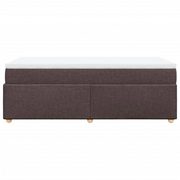 Boxspringbett mit Matratze Dunkelbraun 80x200 cm Stoff