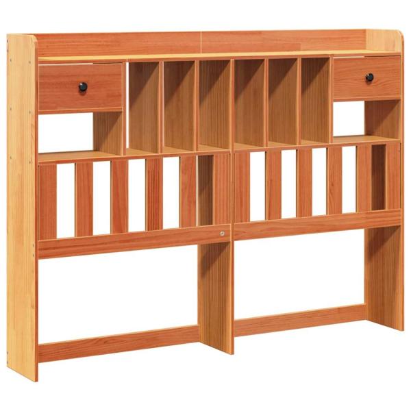 Kopfteil mit Stauraum Wachsbraun 150 cm Massivholz Kiefer