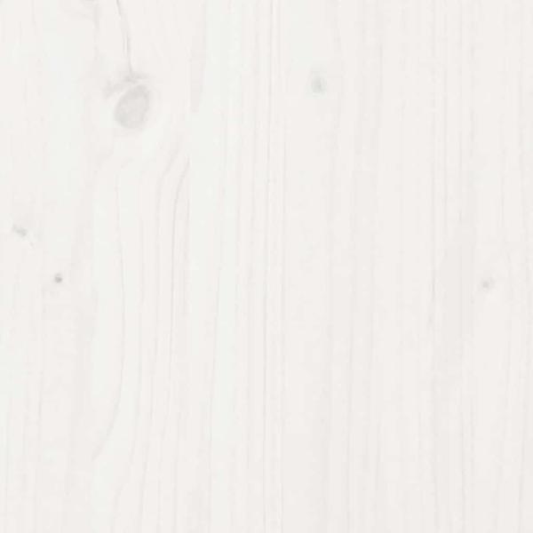 Massivholzbett mit Regal ohne Matratze Weiß 75x190 cm Kiefer