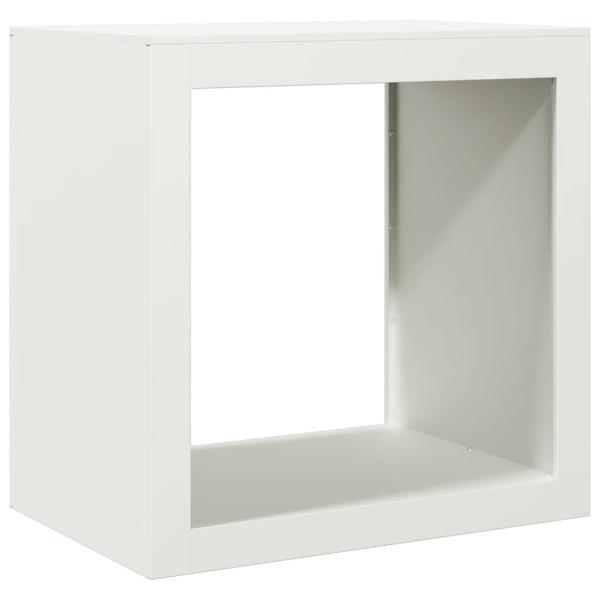 Brennholzregal Weiß 60x40x60 cm Stahl