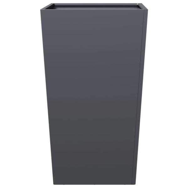 Pflanzkübel 2 Stk. Anthrazit 45x45x75 cm Stahl
