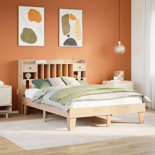 ARDEBO.de - Massivholzbett ohne Matratze 140x200 cm Kiefernholz