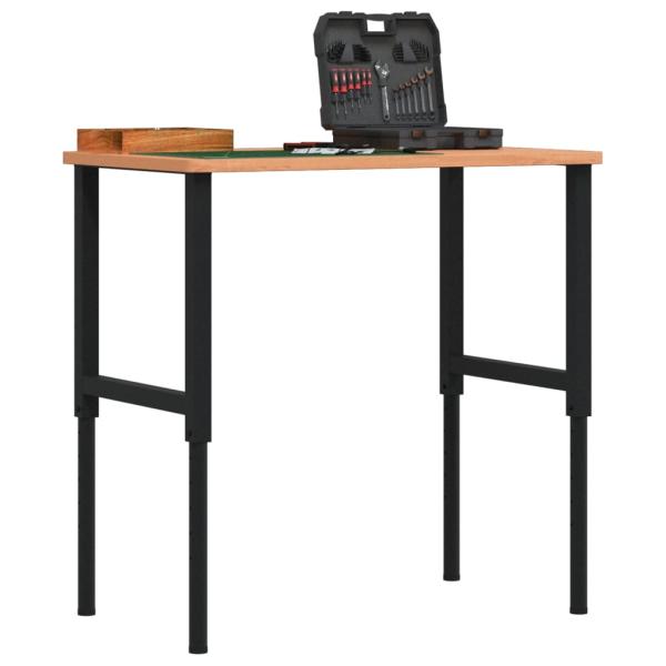 ARDEBO.de - Werkbank 100x60x(71,5-98) cm Massivholz Buche Rechteckig