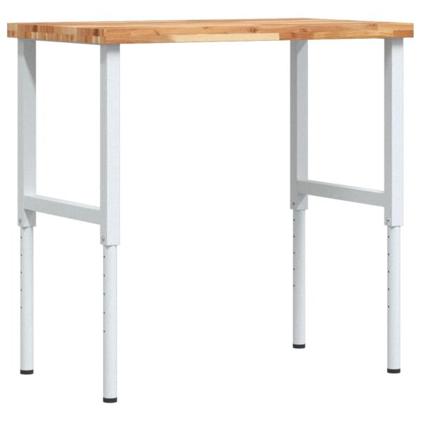 Werkbank 100x60x(73-99,5) cm Massivholz Akazie Rechteckig