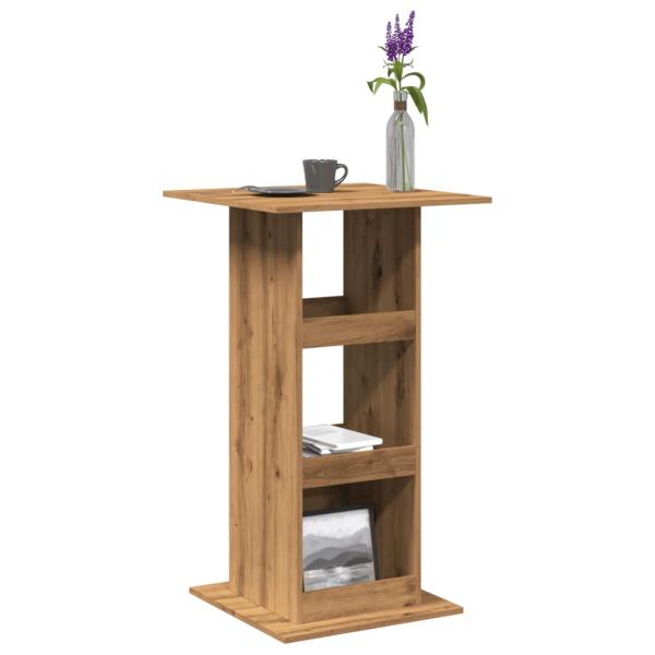 ARDEBO.de - Bartisch mit Ablagen Artisan-Eiche 60x60x102 cm Holzwerkstoff