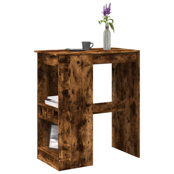ARDEBO.de - Bartisch mit Regal Räuchereiche 90x47,5x103,5 cm Holzwerkstoff