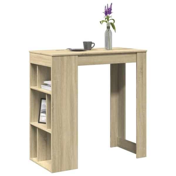 ARDEBO.de - Bartisch mit Regal Sonoma-Eiche 102x50x103,5 cm Holzwerkstoff