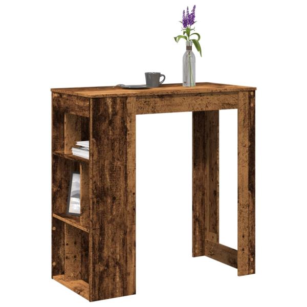 ARDEBO.de - Bartisch mit Regal Altholz-Optik 102x50x103,5 cm Holzwerkstoff