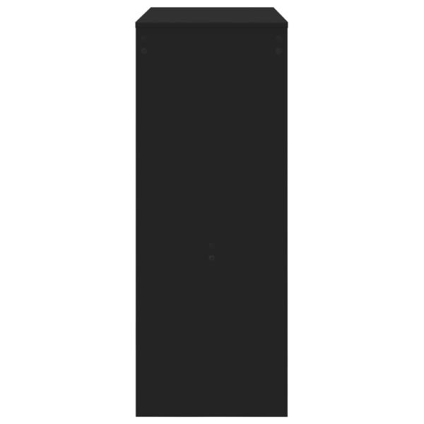 Bartisch mit Regal Schwarz 90x40x103,5 cm Holzwerkstoff