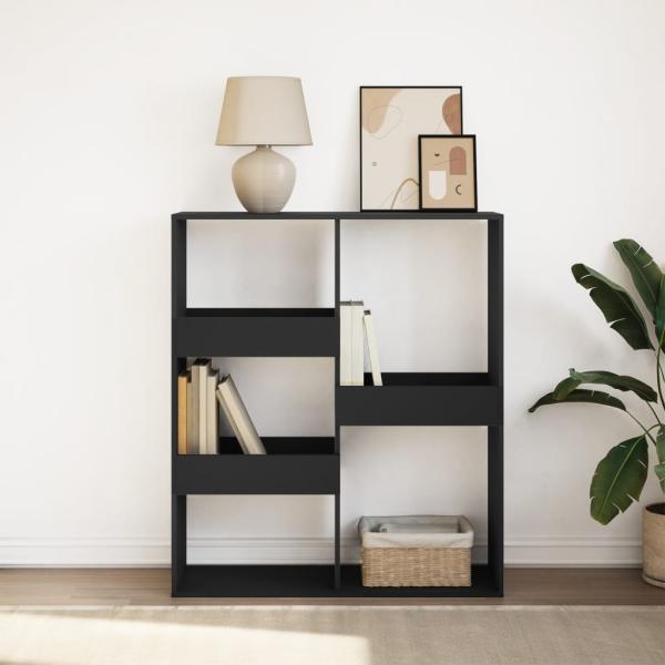 ARDEBO.de - Bücherregal/Raumteiler Schwarz 100x33x115 cm