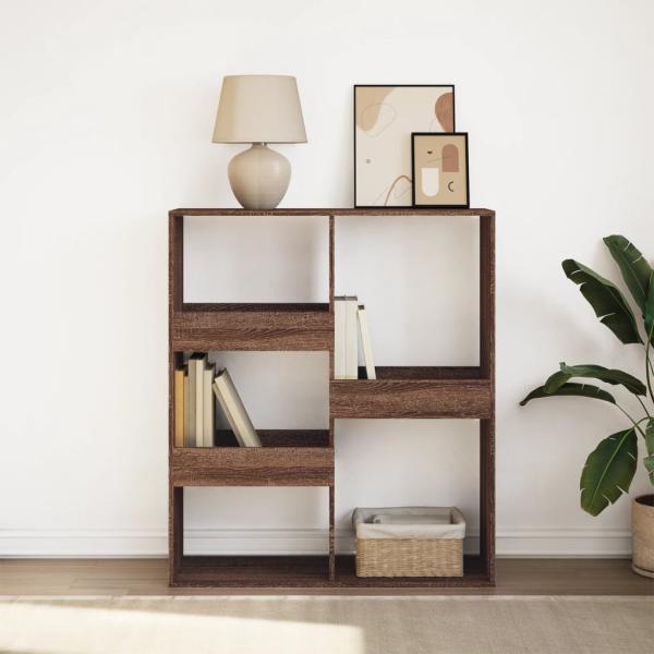 ARDEBO.de - Bücherregal/Raumteiler Braun Eichen-Optik 100x33x115 cm