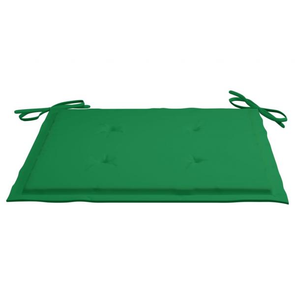 Gartenstuhl-Kissen 2 Stk. Grün 40x40x3 cm Oxford-Gewebe