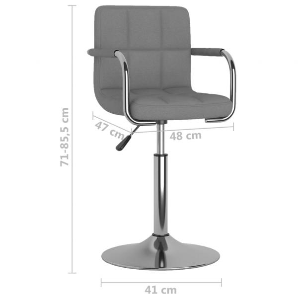 Barhocker Hellgrau Stoff