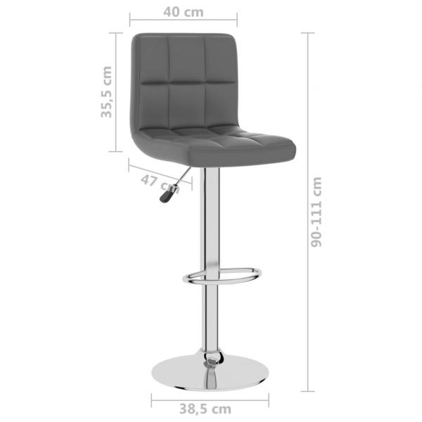 Barhocker Grau Kunstleder