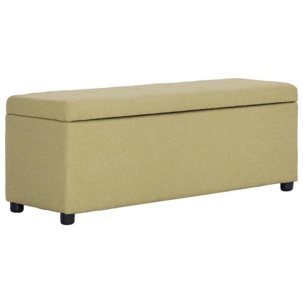 ARDEBO.de - Bank mit Staufach 116 cm Grün Polyester