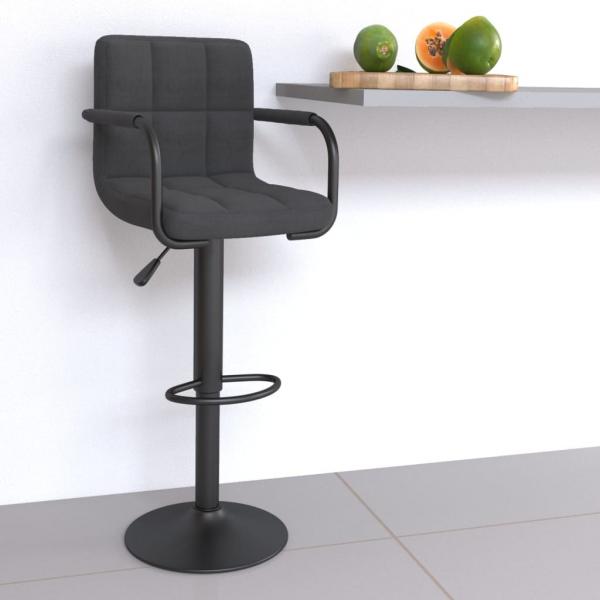 ARDEBO.de - Barhocker Dunkelgrau Stoff