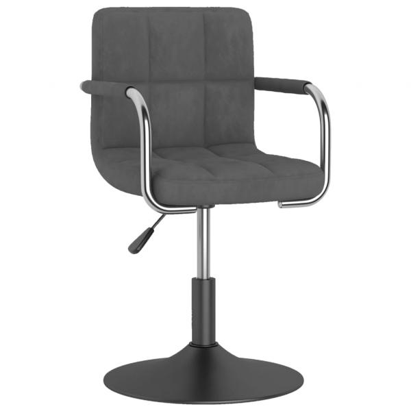 Barhocker Dunkelgrau Samt
