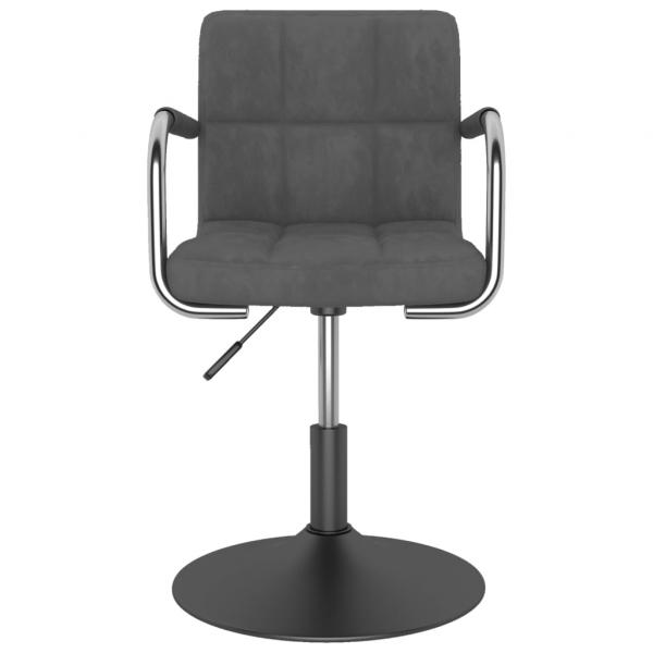 Barhocker Dunkelgrau Samt