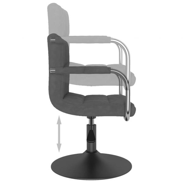 Barhocker Dunkelgrau Samt