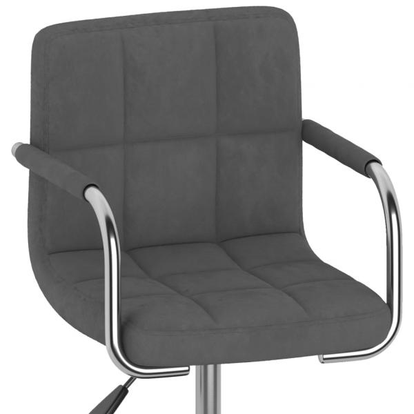Barhocker Dunkelgrau Samt